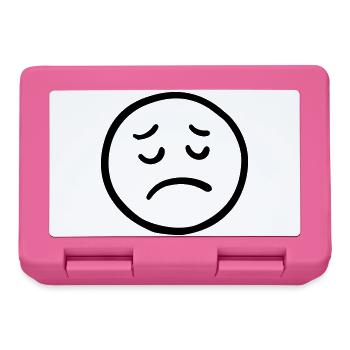 Sad face with thoughtful look - Lunchbox - pink - Front