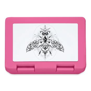 Motif géométriquement psychédélique d’insectes - Boîte à goûter - rose - Devant