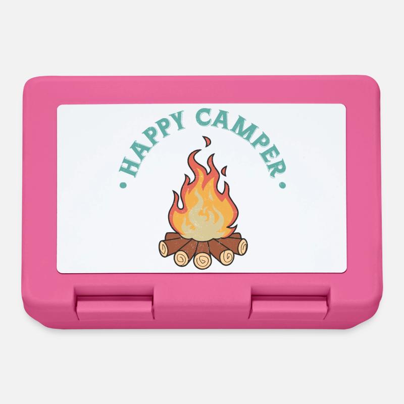 Glücklicher Camper - Brotdose - Pink
