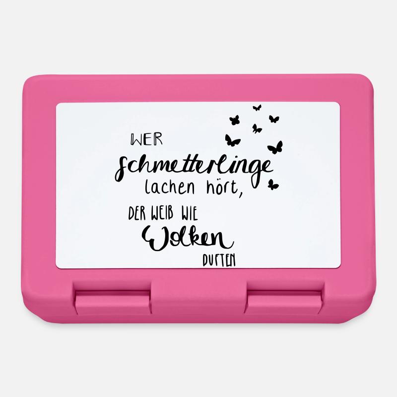 Schmetterlinge lache & Wolken duften - Brotdose - Pink