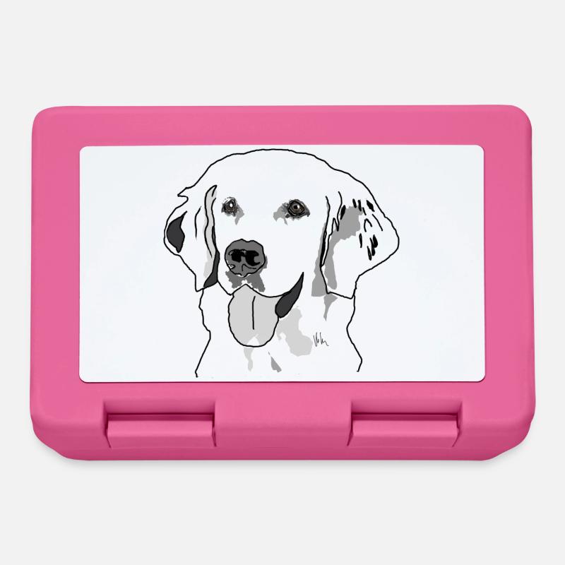 Golden retriever - Boîte à goûter - rose