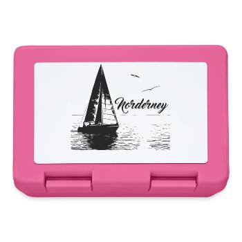 Voilier Norderney et 2 mouettes - Boîte à goûter - rose - Devant