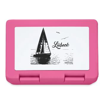 Lübeck sailboat and 2 seagulls - Lunchbox - pink - Front
