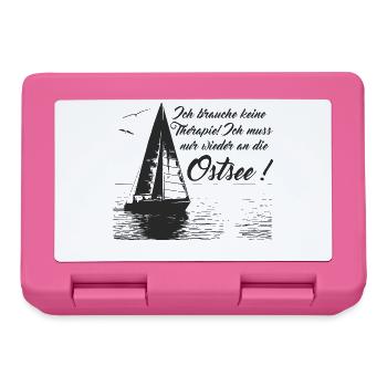 Keine Therapie ich muss nur wieder an die Ostsee - Brotdose - Pink - Vorne