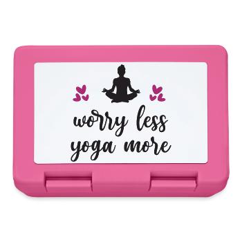 Worry Less Yoga More - Lunchbox - pink - Front