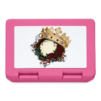 roses intemporelles ornement Art Nouveau avec couronne - Boîte à goûter - rose - Devant