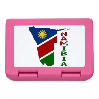 Namibia Map Flag - Lunchbox - pink - Front