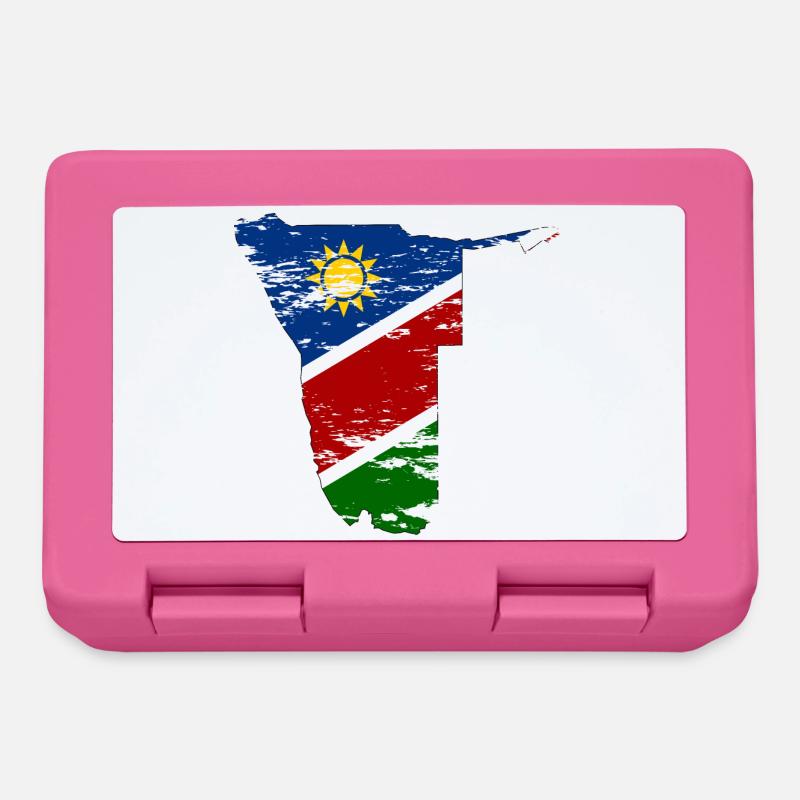Namibia map used - Lunchbox - pink