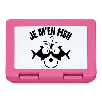 pêche, pêcheur, partie de pêche - Boîte à goûter - rose - Devant