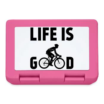 Cycling - Life is Good - Lunchbox - pink - Front