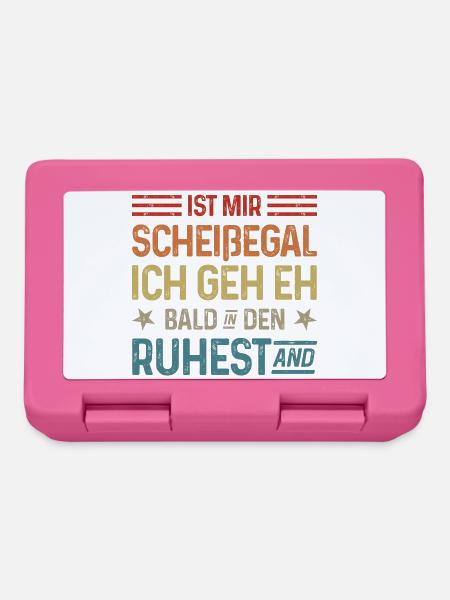 Scheißegal Ich geh eh bald in den Ruhestand - Brotdose - Pink