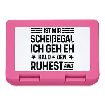 Scheißegal Ich geh eh bald in den Ruhestand - Brotdose - Pink - Vorne