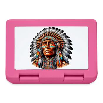 Amérindien Peau rouge d’Amérique - Boîte à goûter - rose - Devant