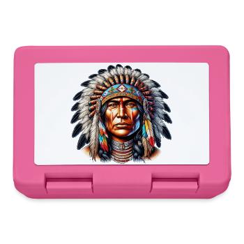 Amérindien Peau rouge d’Amérique - Boîte à goûter - rose - Devant