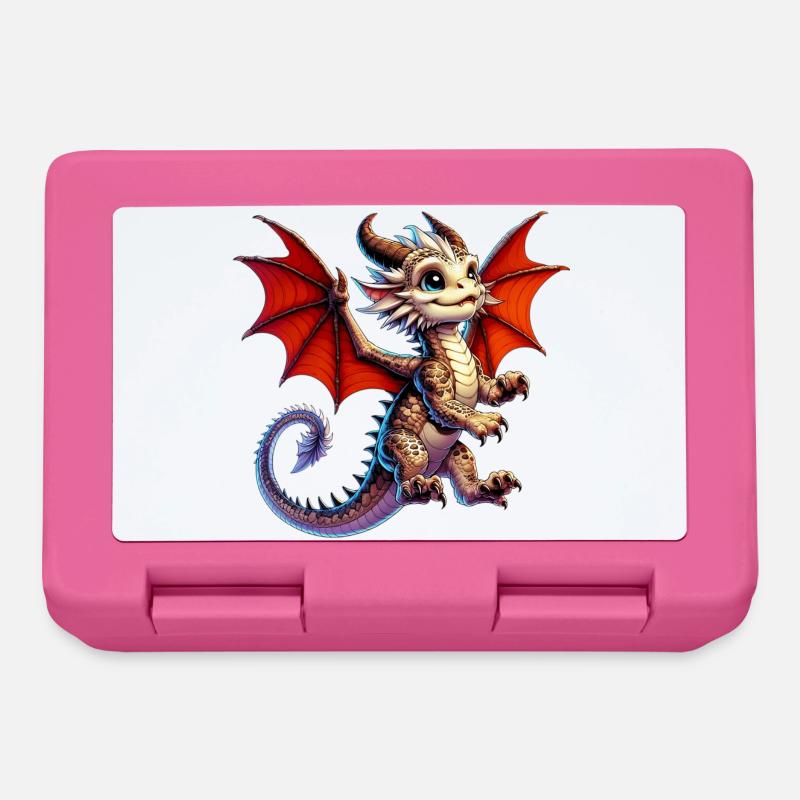 Drache - Brotdose - Pink