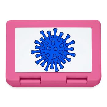 Illustration de la molécule bleue de Covid - Boîte à goûter - rose - Devant