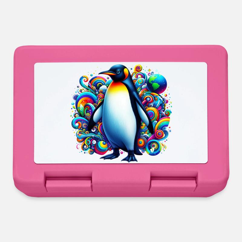 Pingouin - Boîte à goûter - rose