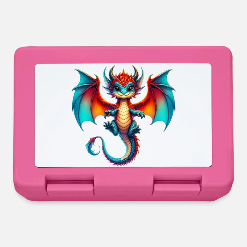 Drache - Brotdose - Pink