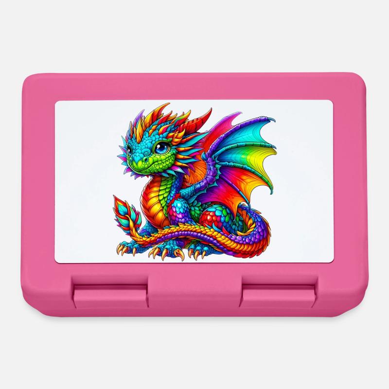 Drache - Brotdose - Pink