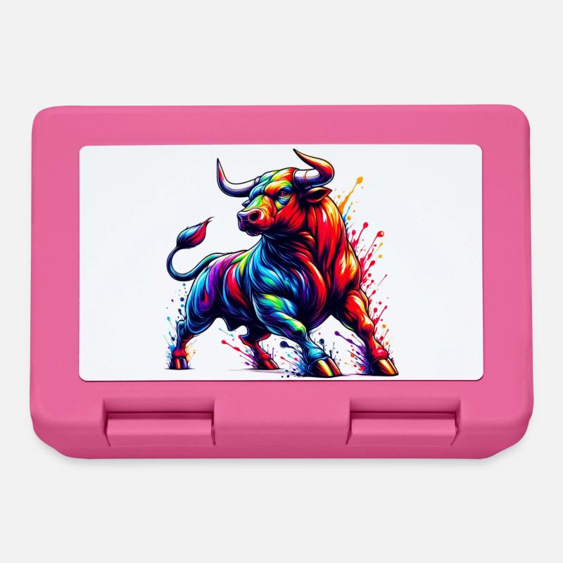 Stier - Brotdose - Pink