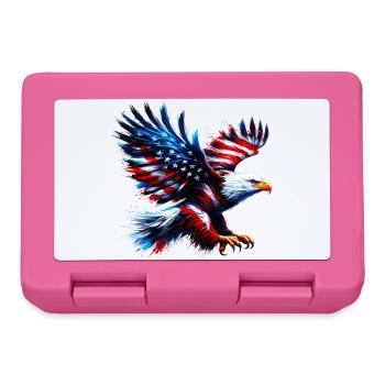 Eagle Flag USA USA American - Lunchbox - pink - Front