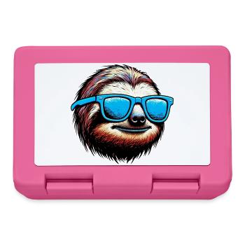 Sloth with Sunglasses - Lunchbox - pink - Front