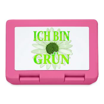 Ich bin Grün - Margariten Blume - Brotdose - Pink - Vorne
