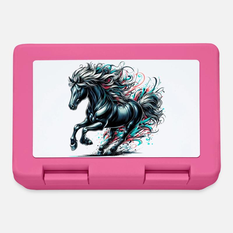 Pferd - Brotdose - Pink