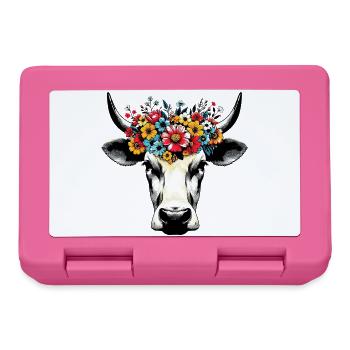 Vache - Boîte à goûter - rose - Devant