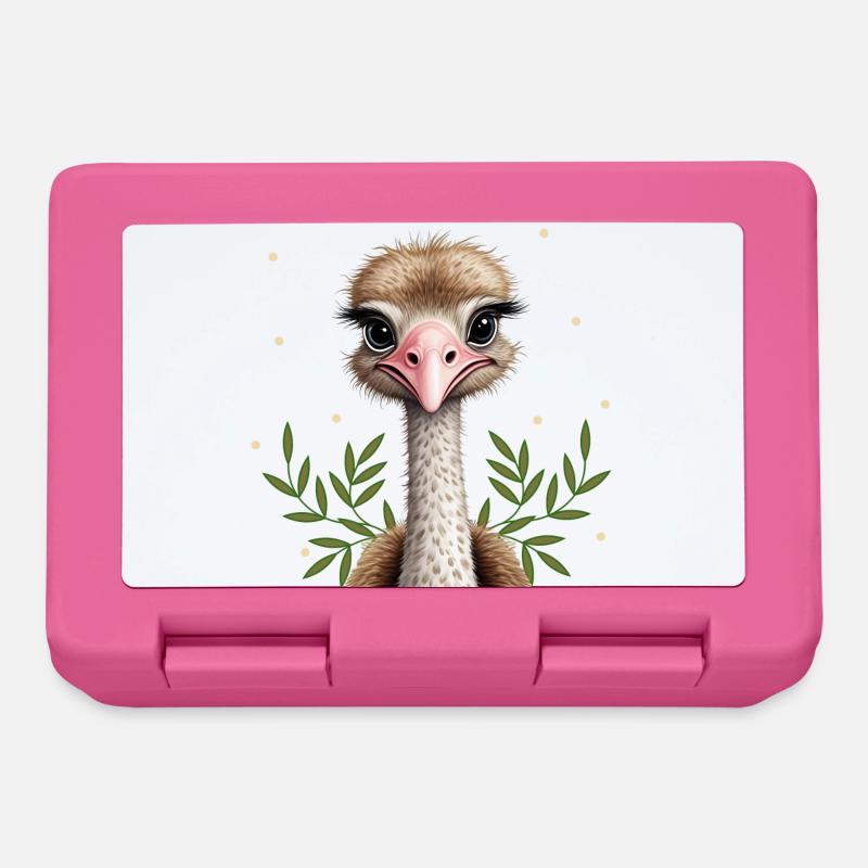 Niedlicher Strauß - Brotdose - Pink