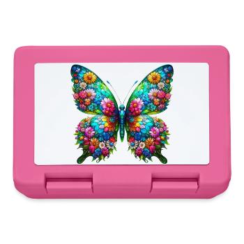Papillon - Boîte à goûter - rose - Devant