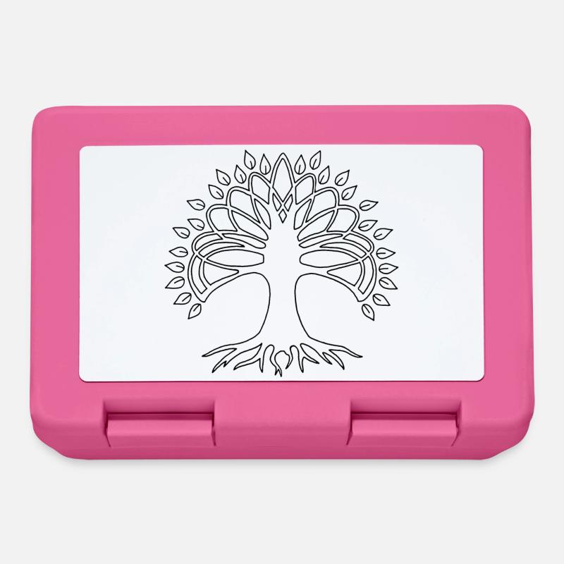 Arbre de vie noir - Boîte à goûter - rose