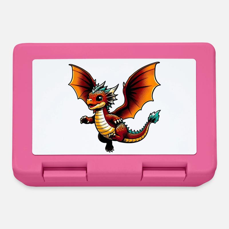 Drache - Brotdose - Pink