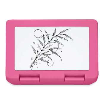 Bambus Eleganz – Minimalistisches Naturdesign - Brotdose - Pink - Vorne