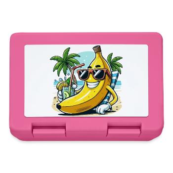 Banane détendue - Boîte à goûter - rose - Devant