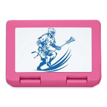 Lacrosse Player Graphics - Lunchbox - pink - Front