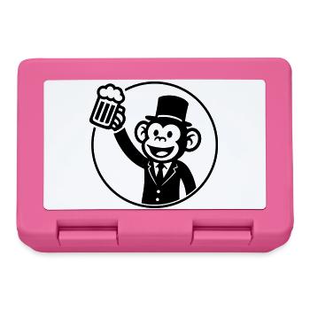 Monkey Groom Bachelor Bière - Boîte à goûter - rose - Devant