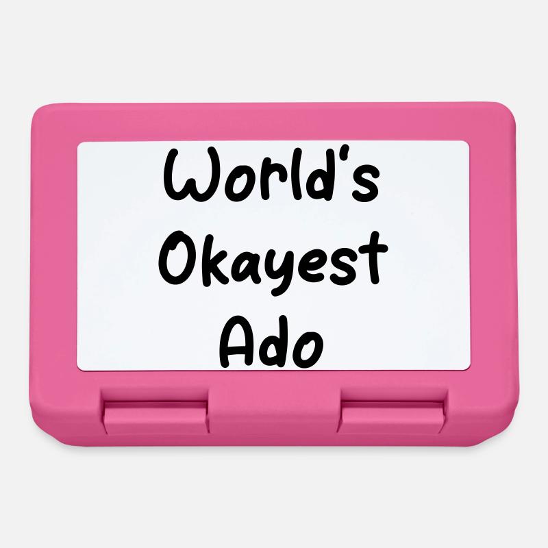 World’s Okayest Ado - Conception du nom - Boîte à goûter - rose