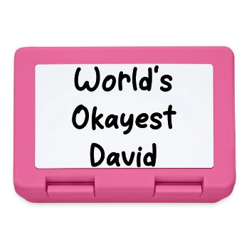World's okayest David - Lunchbox - pink - Front