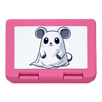 Souris Halloween fantôme - Boîte à goûter - rose - Devant