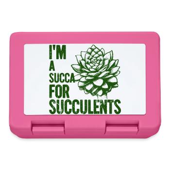 Im a Succa for Succulents - Lunchbox - pink - Front