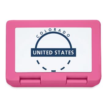 Colorado Vereinigte Staaten Abzeichen - Brotdose - Pink - Vorne