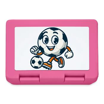 Funny Soccer Cartoon - Lunchbox - pink - Front