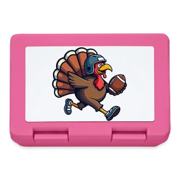Thanksgiving Football Truthahn - Brotdose - Pink - Vorne