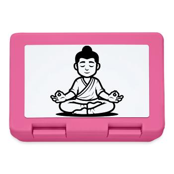 Figure méditative dans le lotus – motif spirituel - Boîte à goûter - rose - Devant