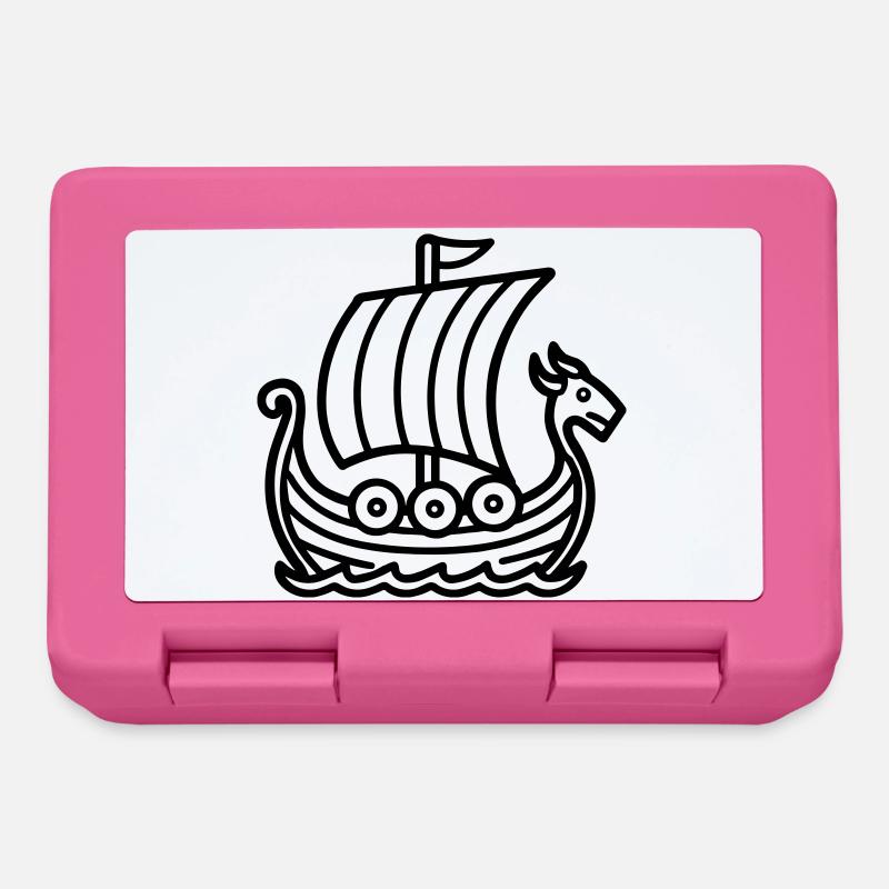 Viking Ship - Lunchbox - pink