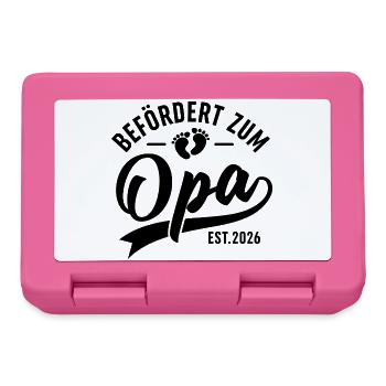Perfect Grandpa Gift 2026 | Grandchild birth - Lunchbox - pink - Front