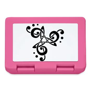 musical note in triskelion - Lunchbox - pink - Front