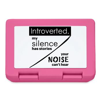 Introverted. Silence – noise. - Lunchbox - pink - Front