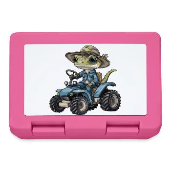 Éleveur de tracteurs lézards - Boîte à goûter - rose - Devant